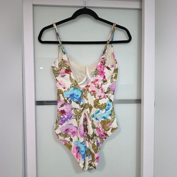 Designer MARYAN MELHORN Gathered Floral One-Piece Swimsuit - Picture 15 of 15